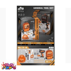 ست ابزار همراه کیف و کلاه دریل باطری خور آیتم 778/40