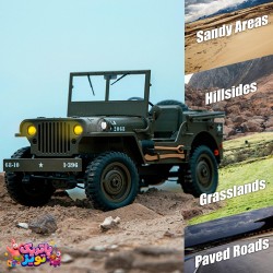 کنترلی جیپ نظامی شارژی همراه وینچ  آیتم 2068