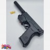 کلت نیمه فلزی ساچمه ای   با صداخفه کن چراغ و لیزر دار  آیتم P180/2